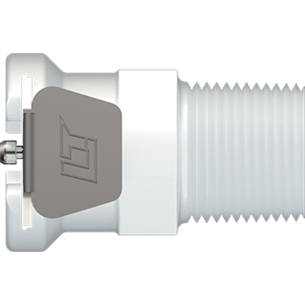 LinkTech 40AC Series Male Thread Female, Valved, 1/4" MNPT, Natural Acetal, Buna N