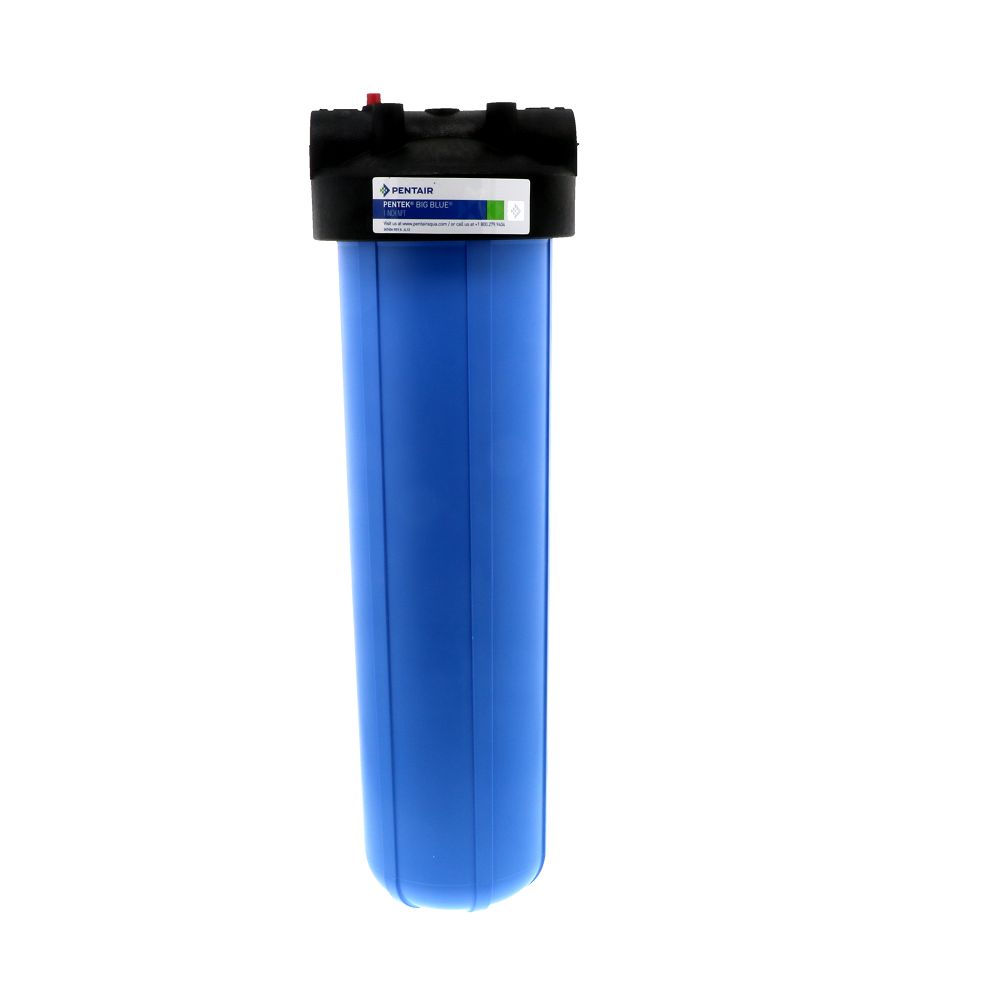 Pentek 20" Big Blue Water Filter Housing with PR and 3/8" Drain Valve