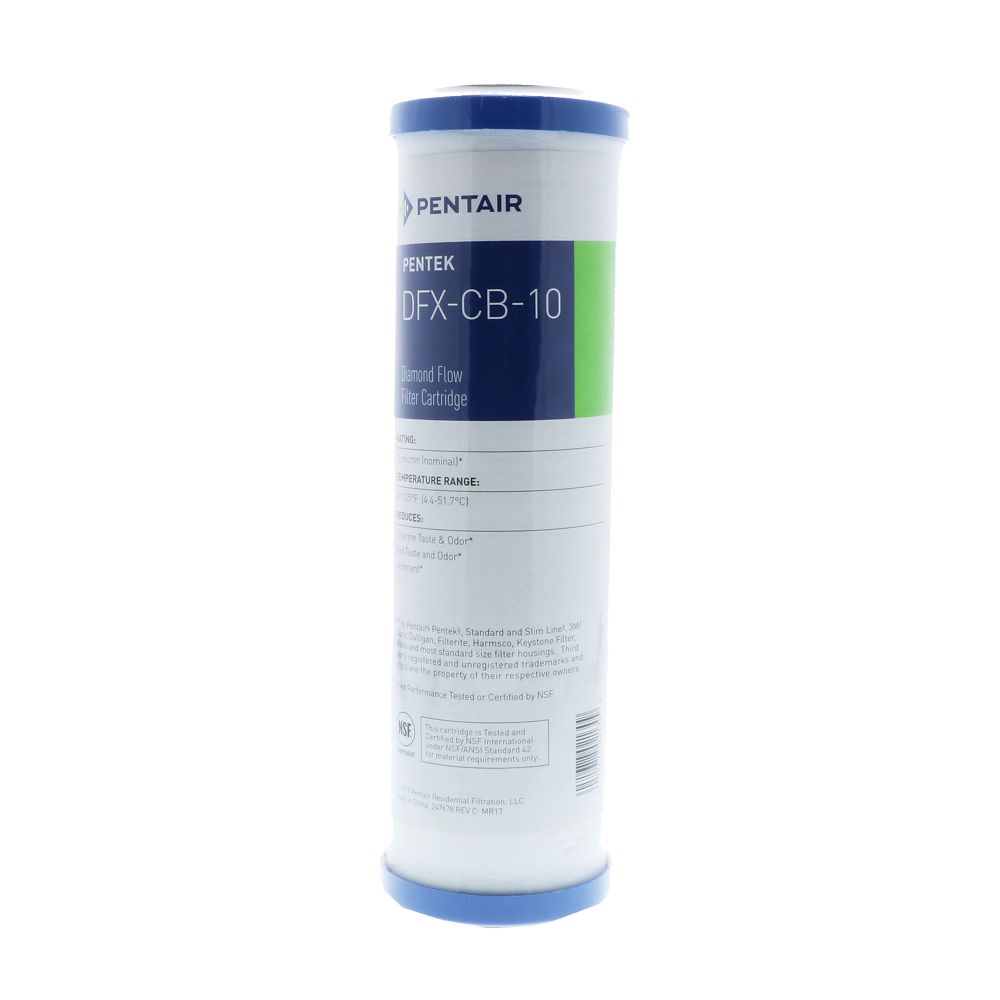 Pentek DFX-CB-10 Diamond Flow Polyspun/Carbon Block 10 mic Filter