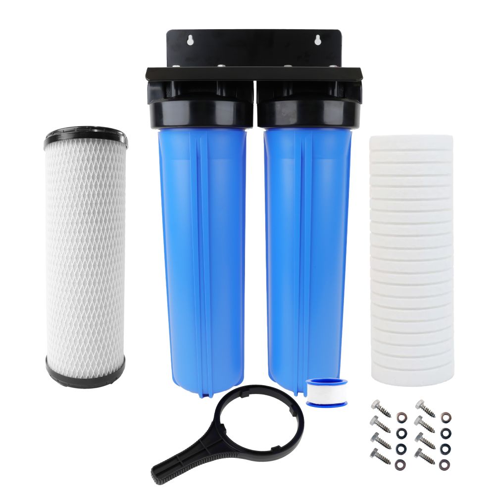 neoPure 20" BB Twin Series Filter Housing DIY 1" PR 5 mic