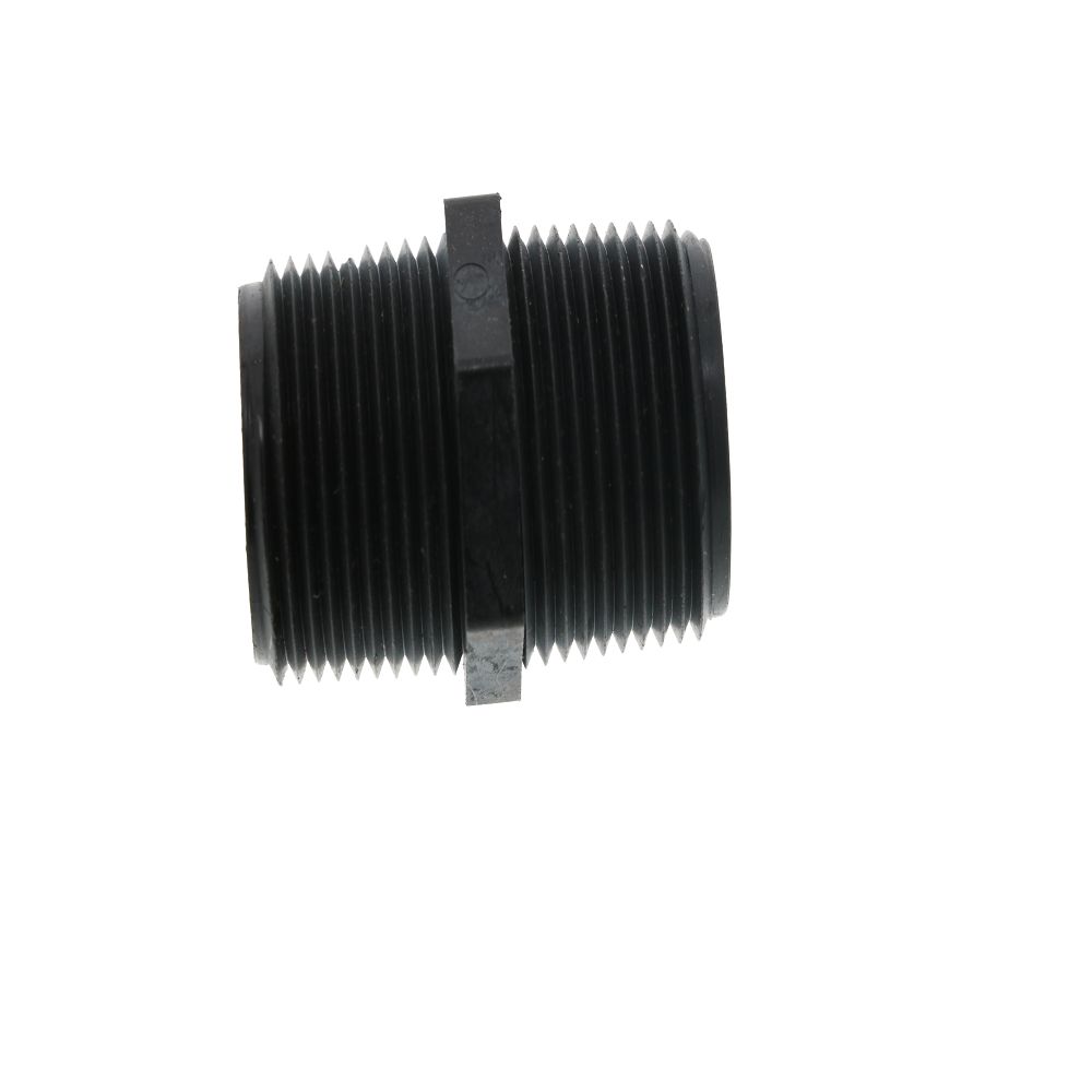 Nipple Hex - 3/4 x 3/4 MPT Black Polypropylene