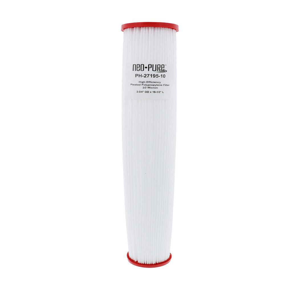 Neo-Pure PH-27195-10 19-1/2" High Efficiency Pleated Filter 10 micron