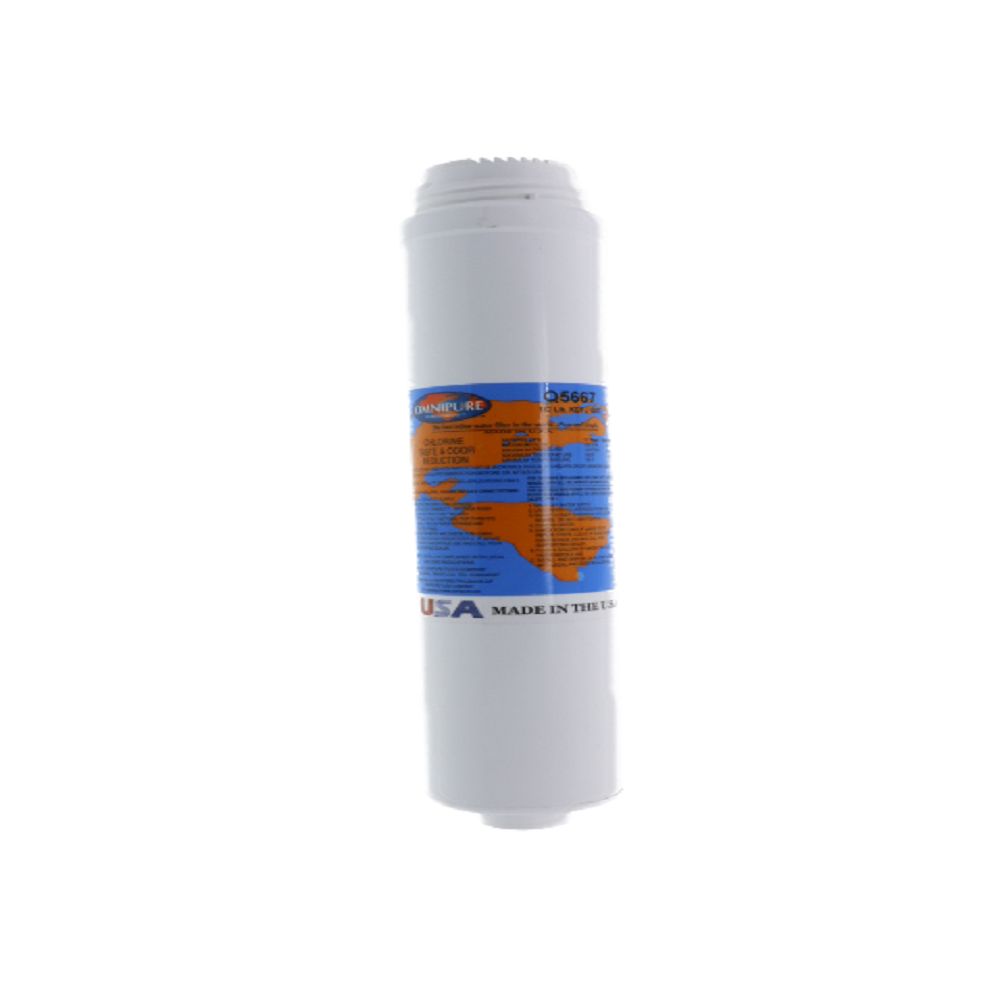 Omnipure Q5667 Q-Series 5 mic. GAC CTO/KDF/Scale - 12" 3000 gal Filter