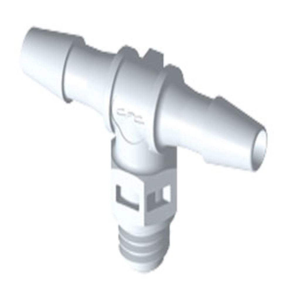 MT430 Tee Fitting White Nylon Tapered 10-32 X 1/8 HB X 1/8 HB