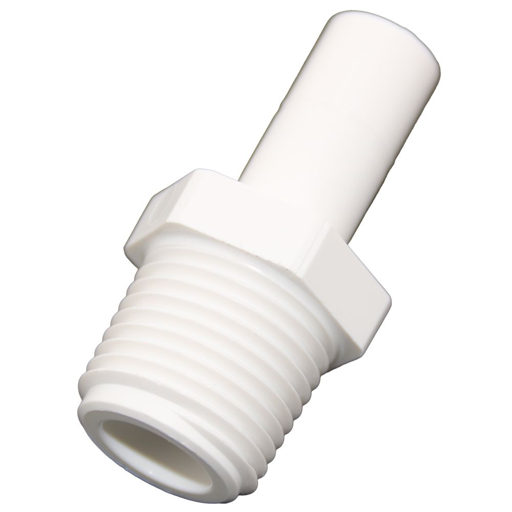 NeoFit - Polypropylene Natural White Stem Adapter 1/2" Stem x 1/2" NPTF