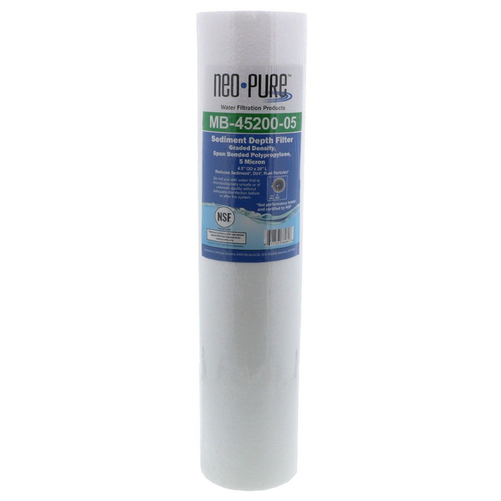 Neo-Pure 20" BB Graded Density Polypropylene Sediment Filter 50/5 mic