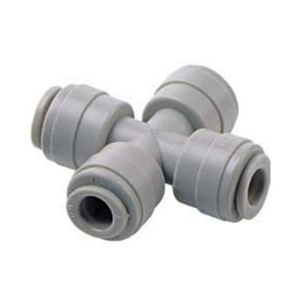 DMfit 4-Way Cross - 3/8 Push-In