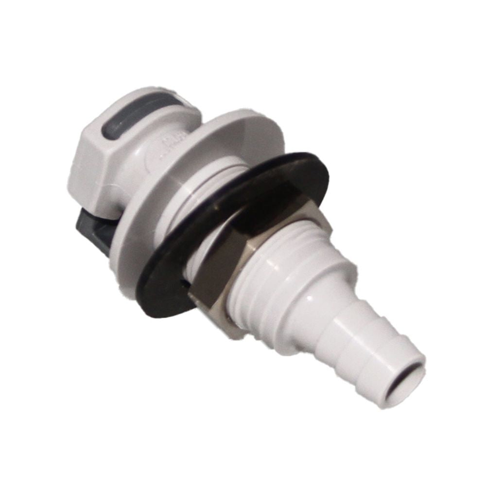 EFCD16612 Valved Panel Mount Hose Barb Coupling Body 3/8 ID Barb