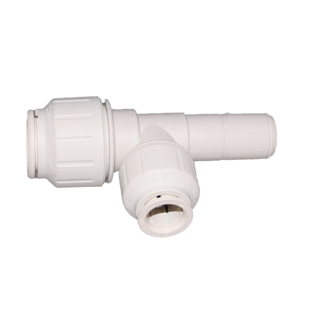 John Guest Stackable Stem Tee - 3/4 CTS x 3/4 CTS Stem x 1/2 CTS Branch