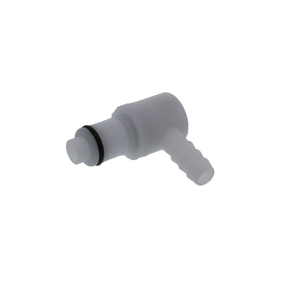 PLCD23004 Valved Elbow Hose Barb Coupling Insert 1/4 ID Barb