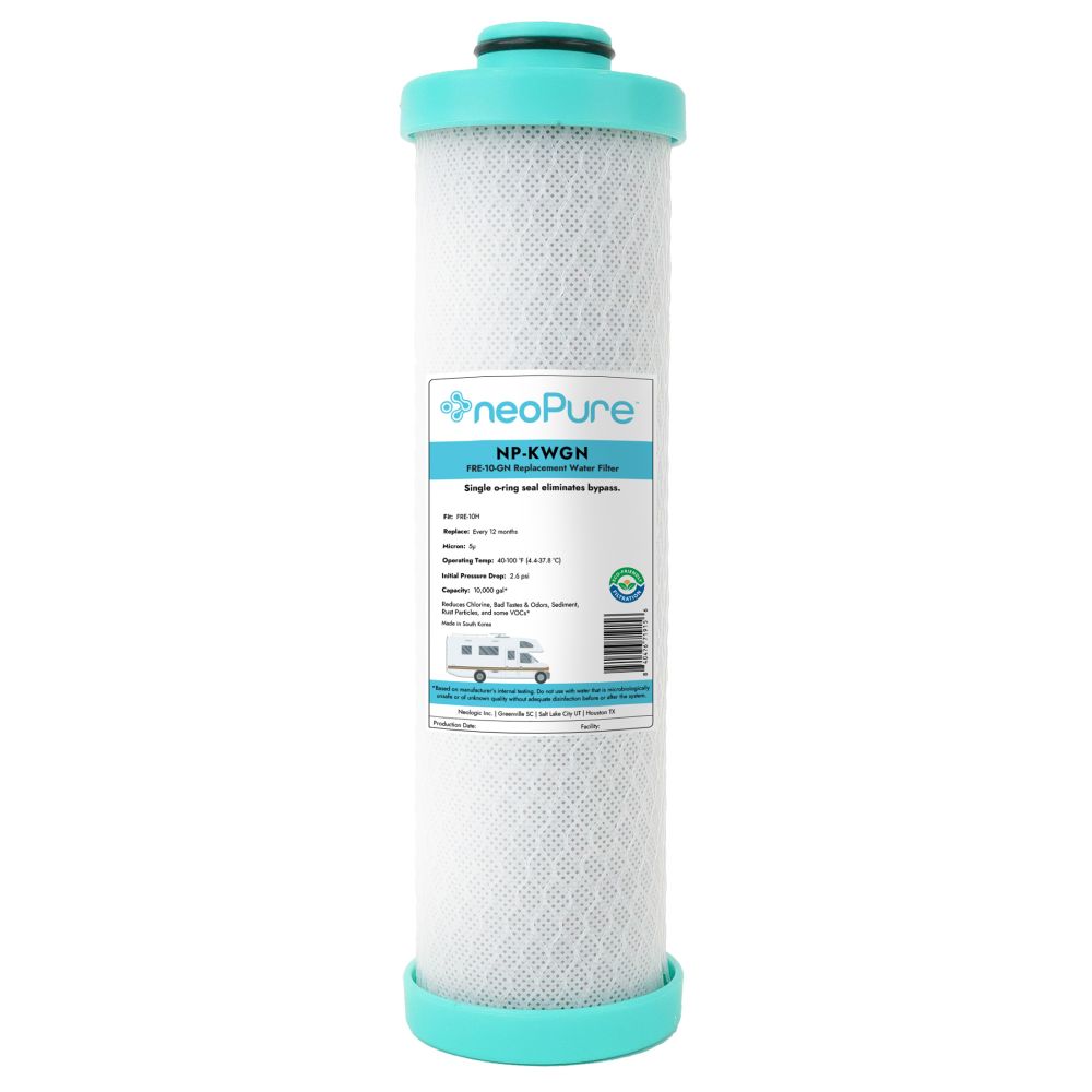 Neo-Pure RV Filter for Forest River FRE-10-GN - aqua end caps