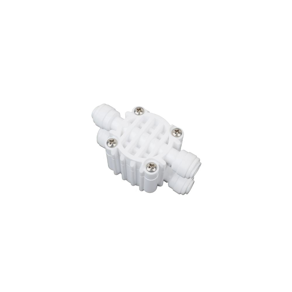 Automatic Shut Off Valve 4 Way 1/4 QC White