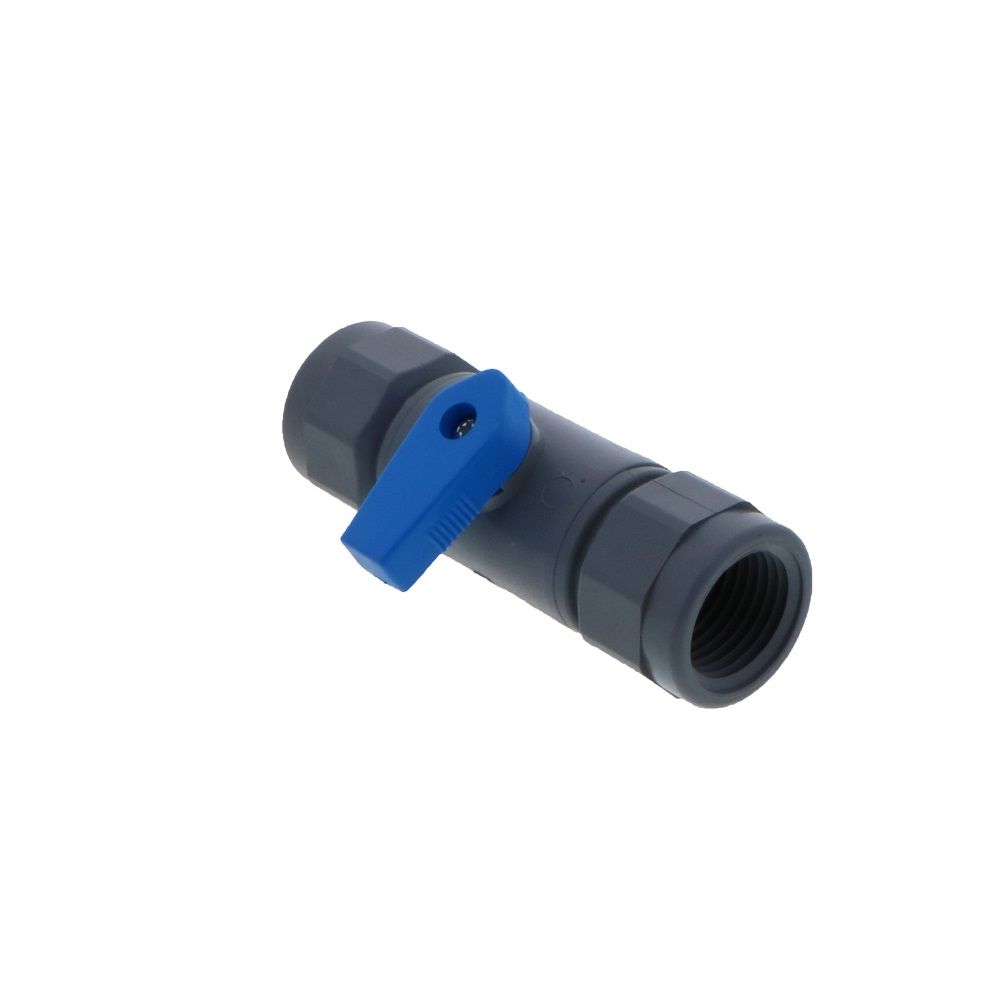 Inline Ball Valve PVC - 1/2 Female NPT x 1/2 Female NPT