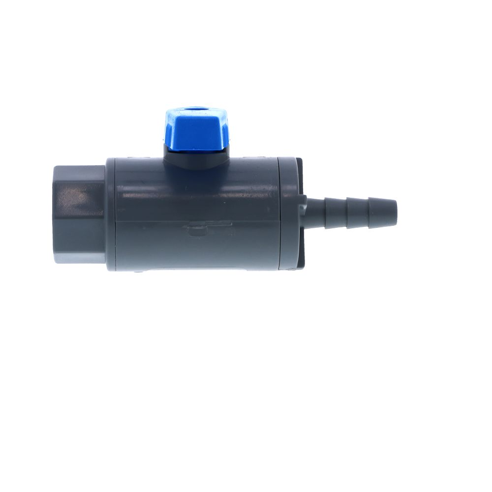 SMC Inline Ball Valve PVC FNPT/Barb - 1/4 ID Barb x 1/4 FNPT