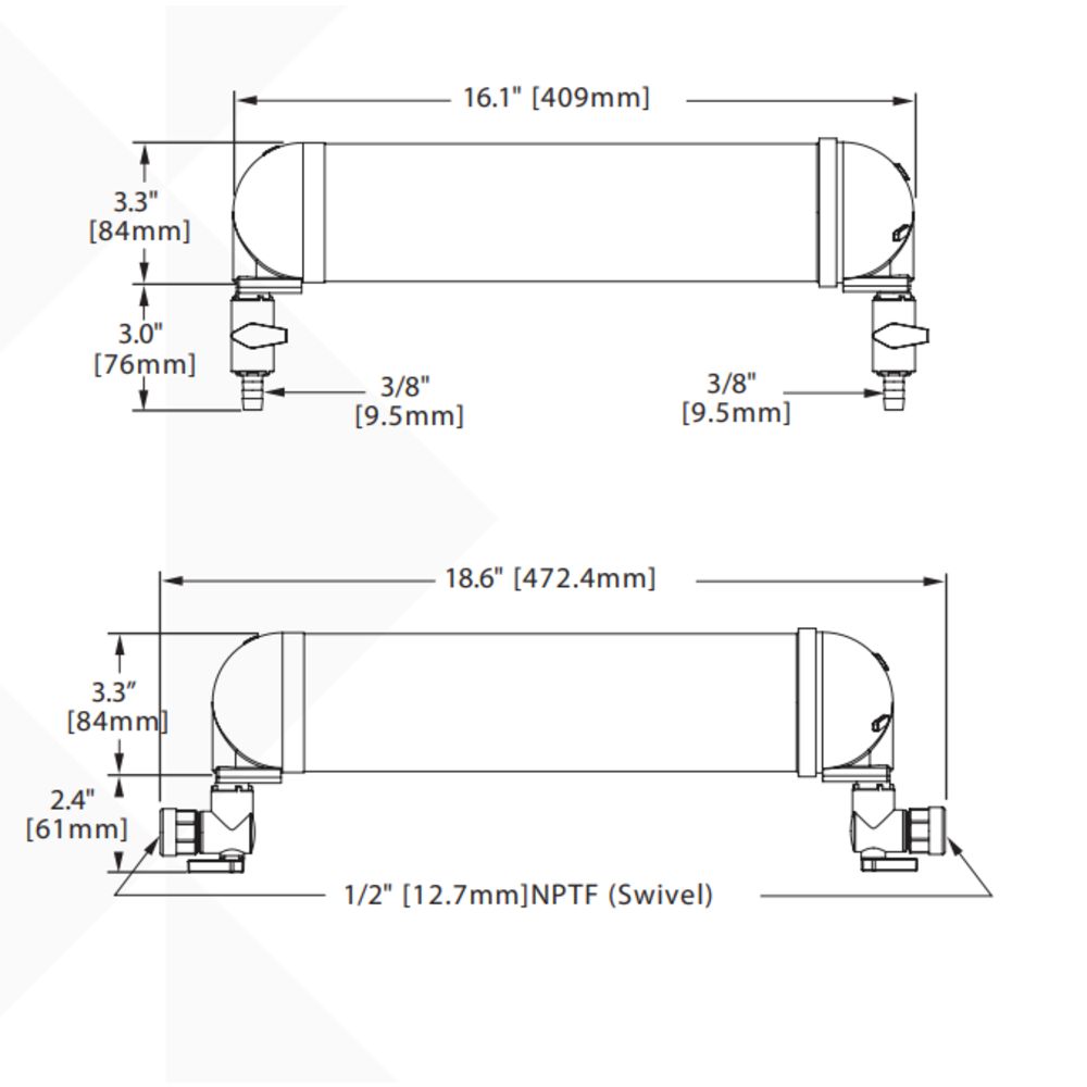 Everpure 94-751-02 Shurflo LVPO-F4 Inline Carbon Block and Starter Kit w/Scale Control