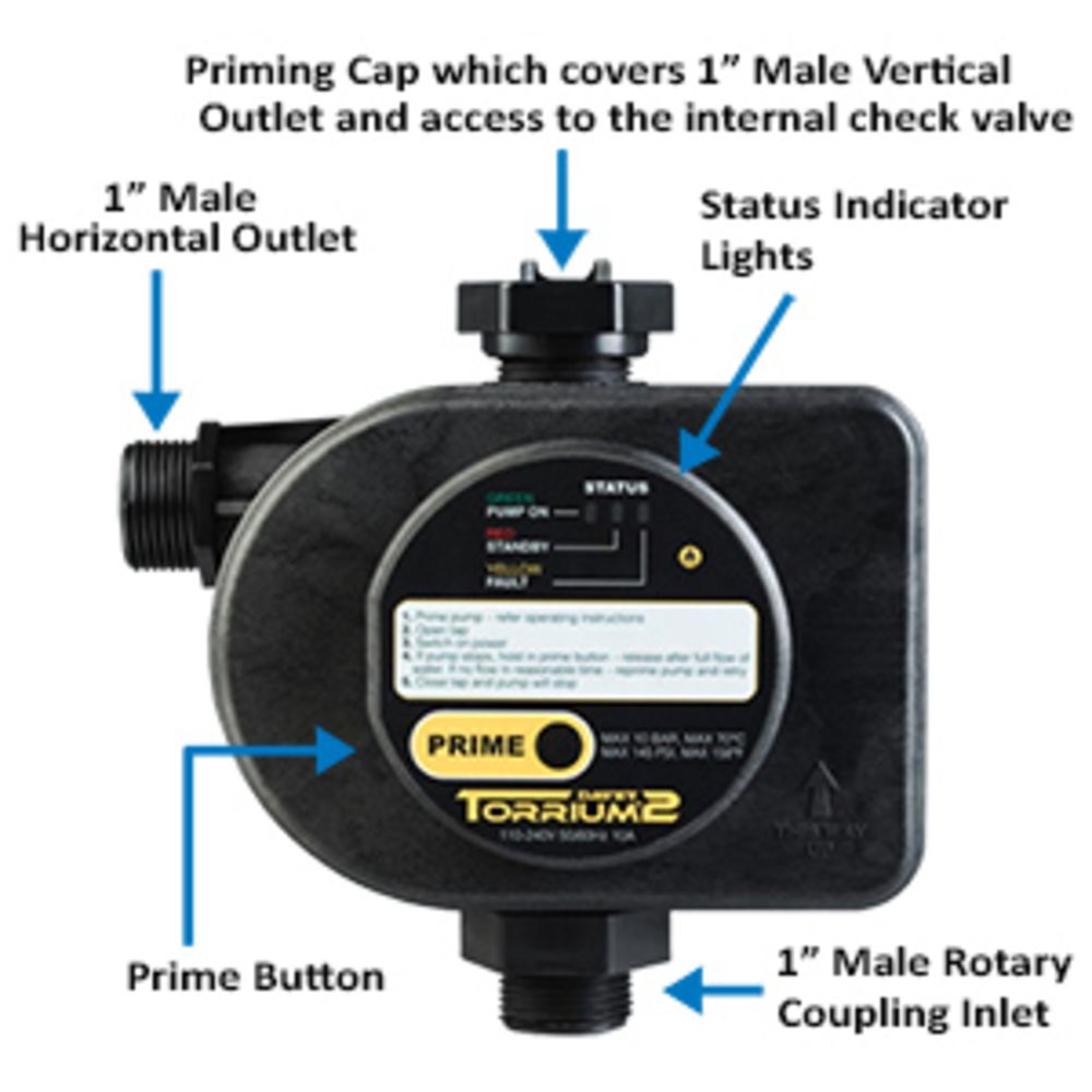 Davey BT14-45 Booster System with Torrium2 - +45 psi 14 gpm