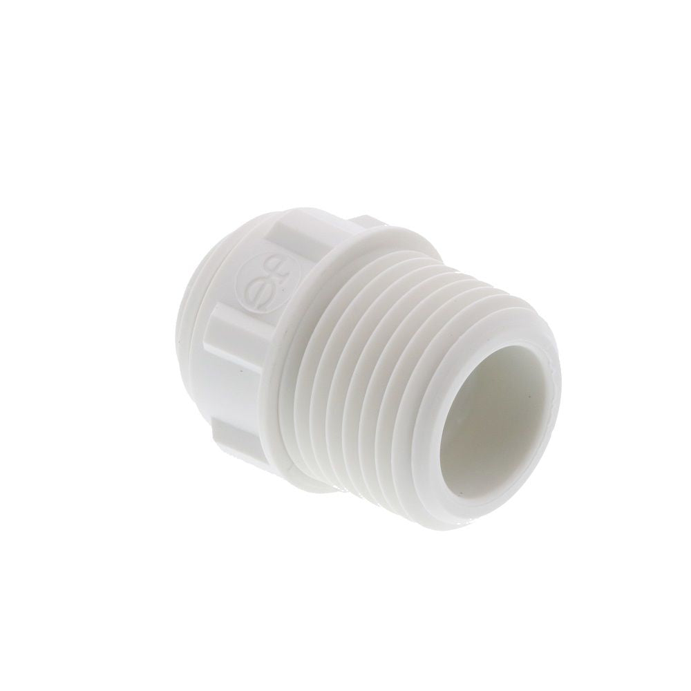 John Guest Male Connector NPTF Polypro - 3/8 x 1/2 NPTF