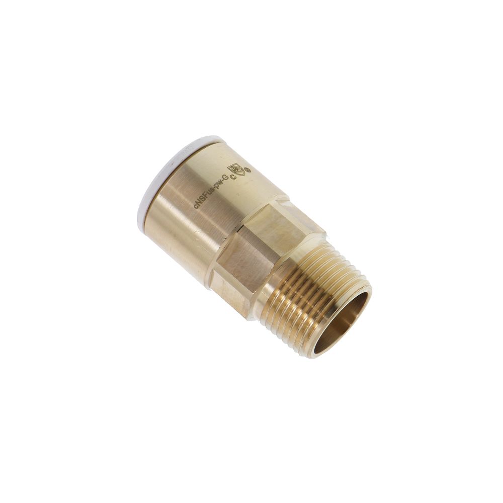 John Guest Lead-Free Brass Male Connector NPT - 3/4 CTS x 3/4 NPT