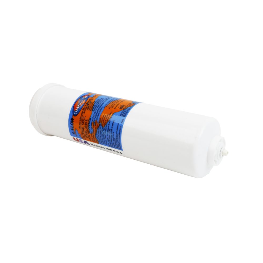Omnipure Inline K5515-JJ 1 mic CTO/Lead/Cyst - 10" x 2.5" Filter - 1/4" Quick Connect