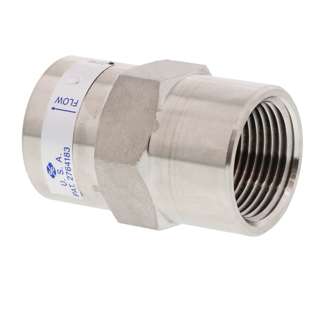 Neo-Pure Stainless Steel Flow Restrictor 6 GPM 316SS 3/4" FPT x FPT