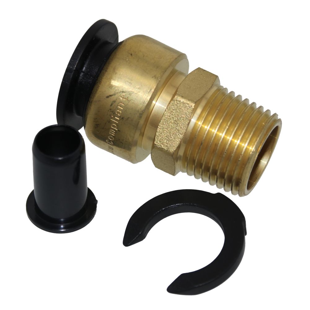 1/2" CTS x 1/2" NPT Lead Free Brass Male Connector