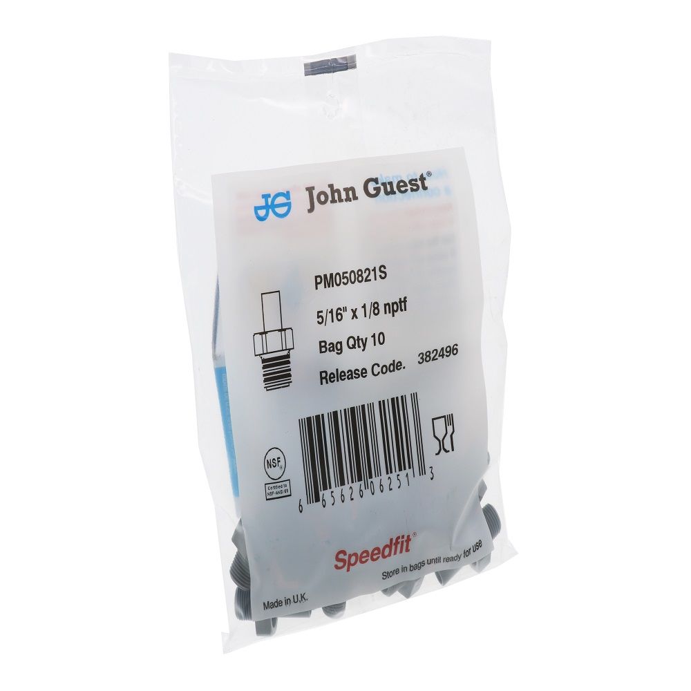 John Guest Stem Adapter NPTF - 5/16 x 1/8 NPTF