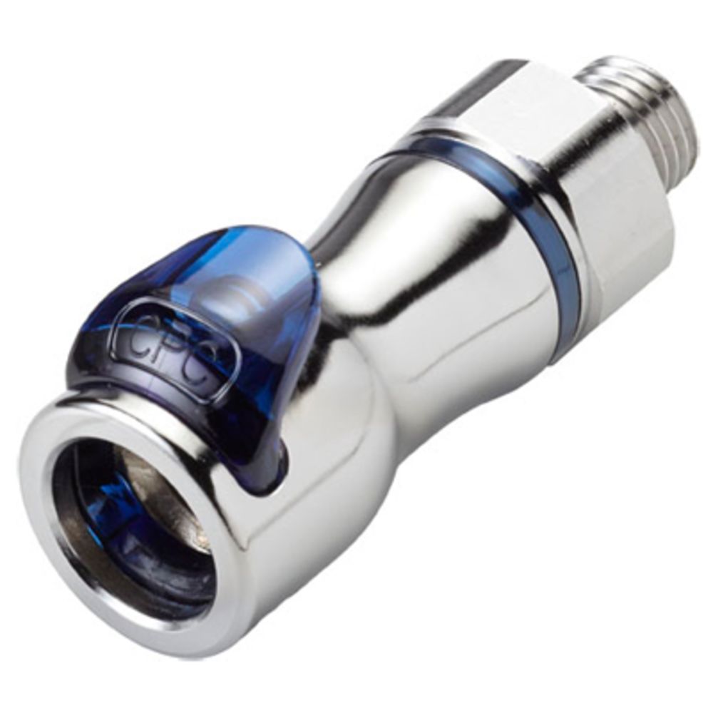 LQ4D30004BLU Valved Straight Thread Liquid Cooling Coupling Body 1/4 SAE-04 Cool Blue