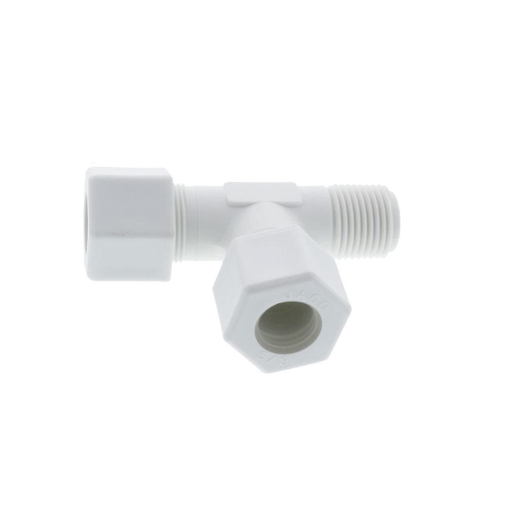 JACO 75-10-8-P-PG Polypropylene Male Run Tee 5/8 OD Tube x 1/2 MPT