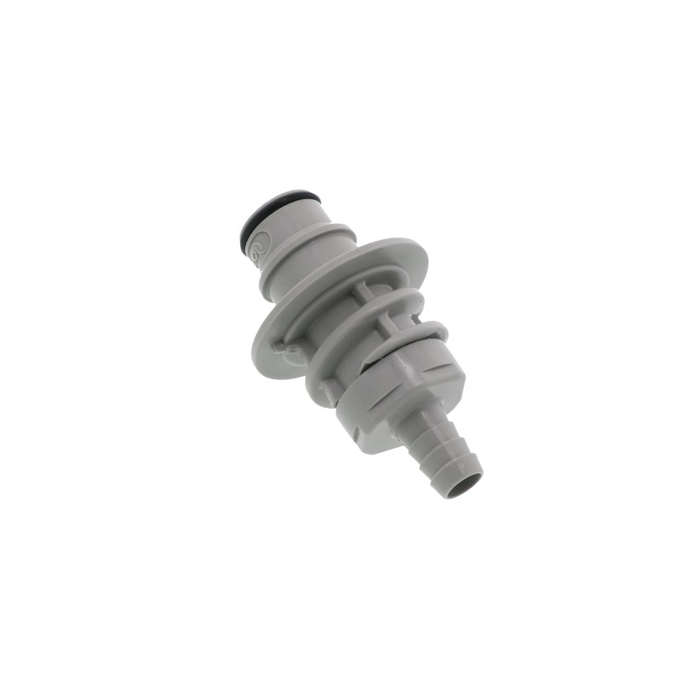HFCD42612 Valved Panel Mount Hose Barb Coupling Insert 3/8 ID Barb
