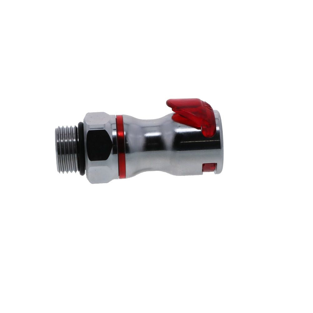 LQ6D30008RED Valved Straight Thread Liquid Cooling Coupling Body 1/2 SAE Warm Red