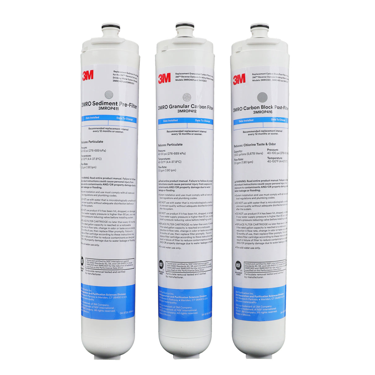 Water Factory Systems SQC4 Replacement Water Filter Kit