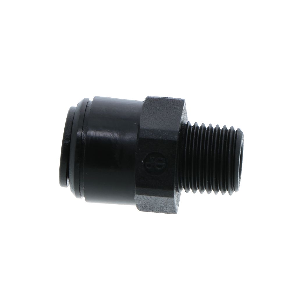 John Guest Male Connector BLACK ACETAL - 10mm x 1/4 BSPT