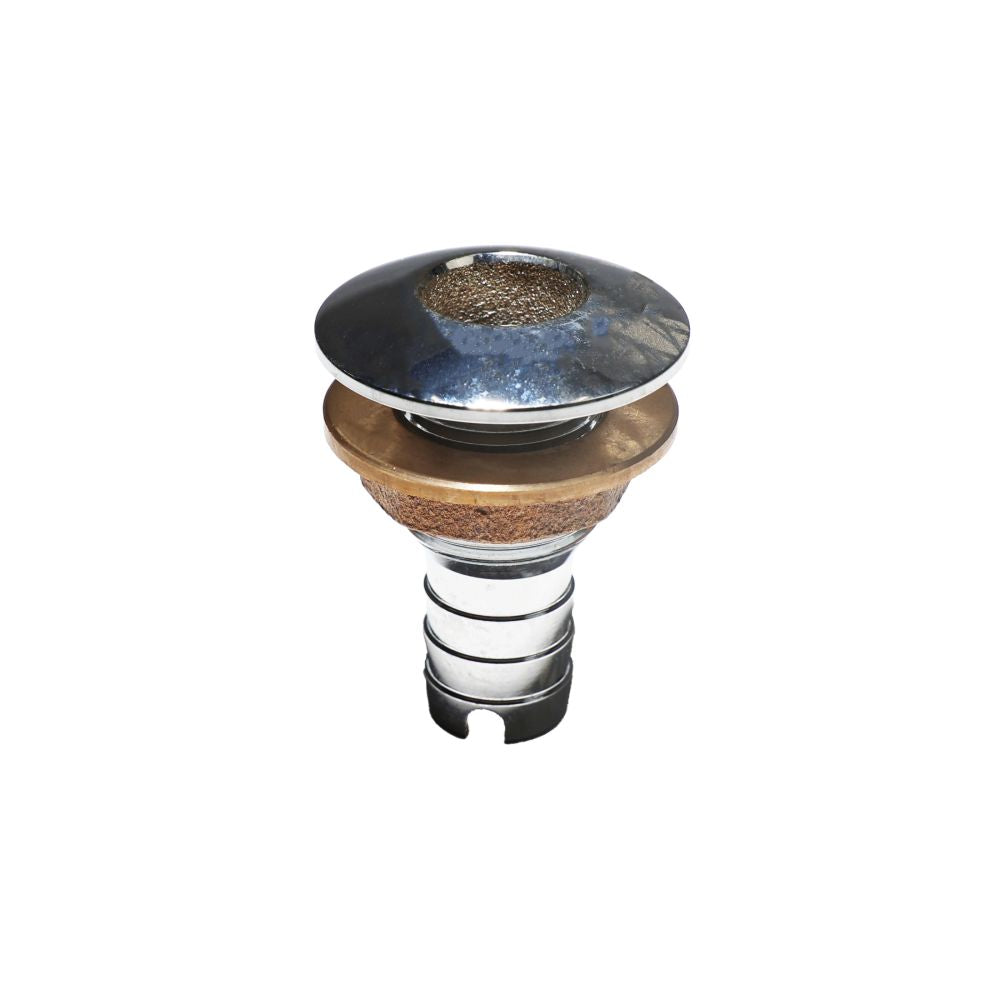 Watts Chrome Plated Thru Hull Fitting With Nut - 3/4" Barb