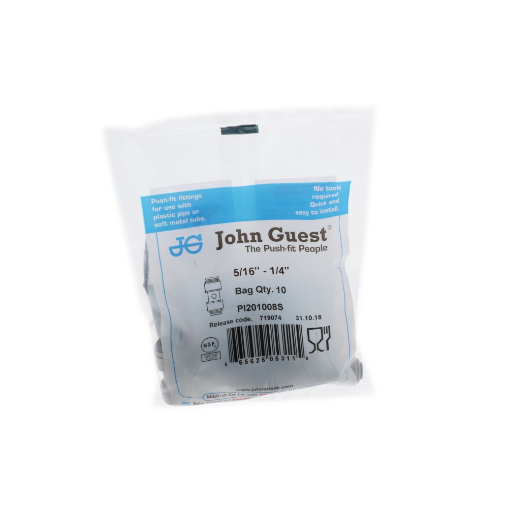 John Guest Reducing Union - 5/16 x 1/4