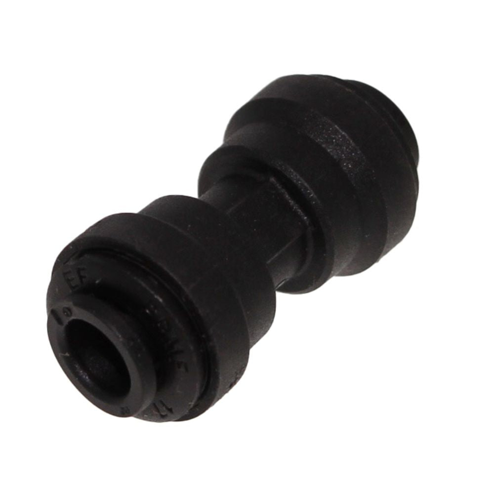 John Guest Union Connector Black Polypropylene - 1/4