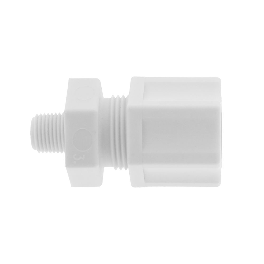 JACO 10-8-2-P-PG Polypropylene Male Connector 1/2 OD Tube x 1/8 MPT
