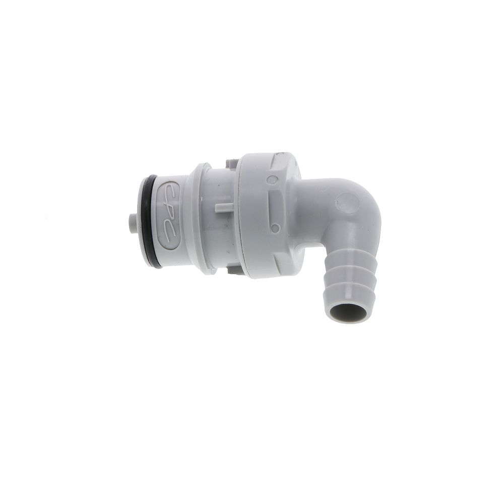 HFCD23612 Valved Elbow Hose Barb Coupling Insert 3/8 ID Barb