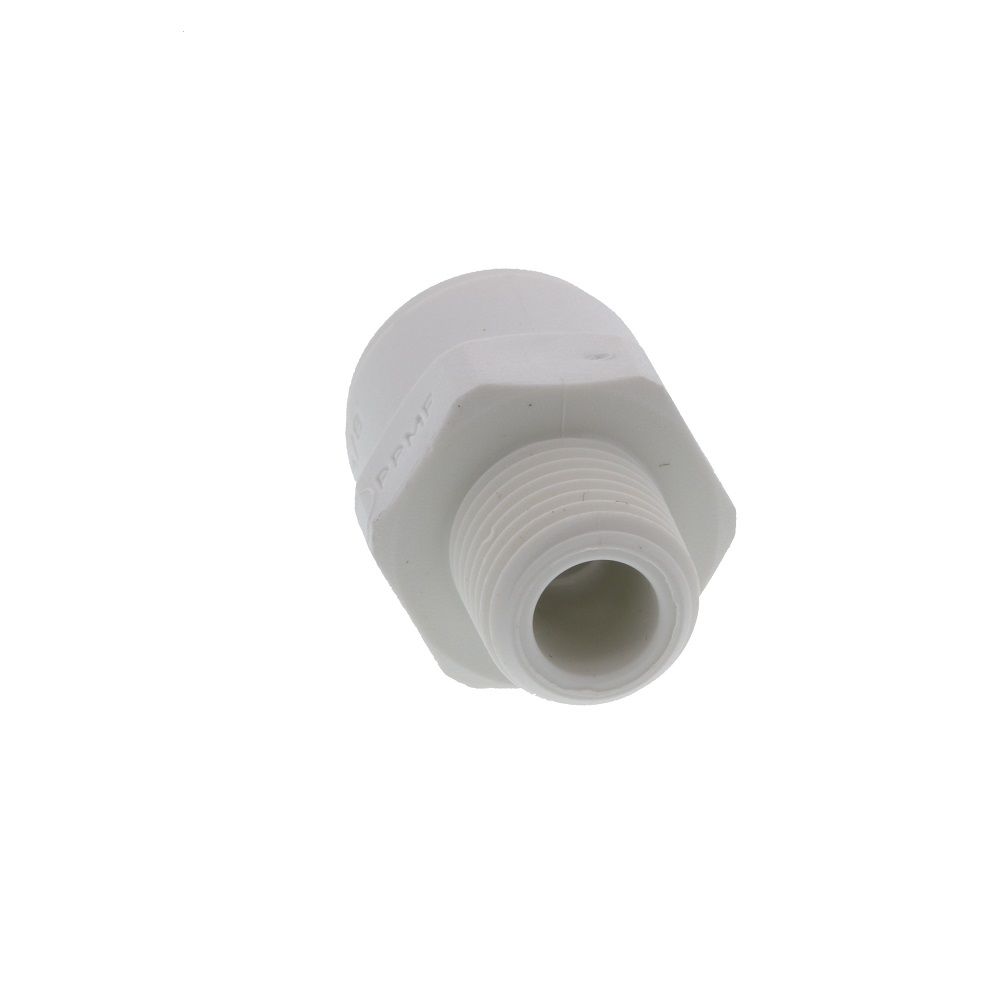 John Guest Male Connector NPTF Polypro - 3/8 x 1/4 NPTF