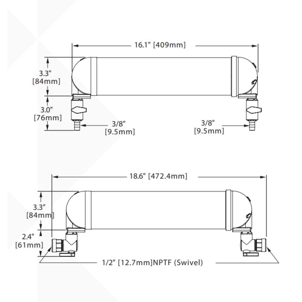SHURflo LVPO-F1 5.0 Micron Inline Carbon Block and Starter Kit w/ CTO
