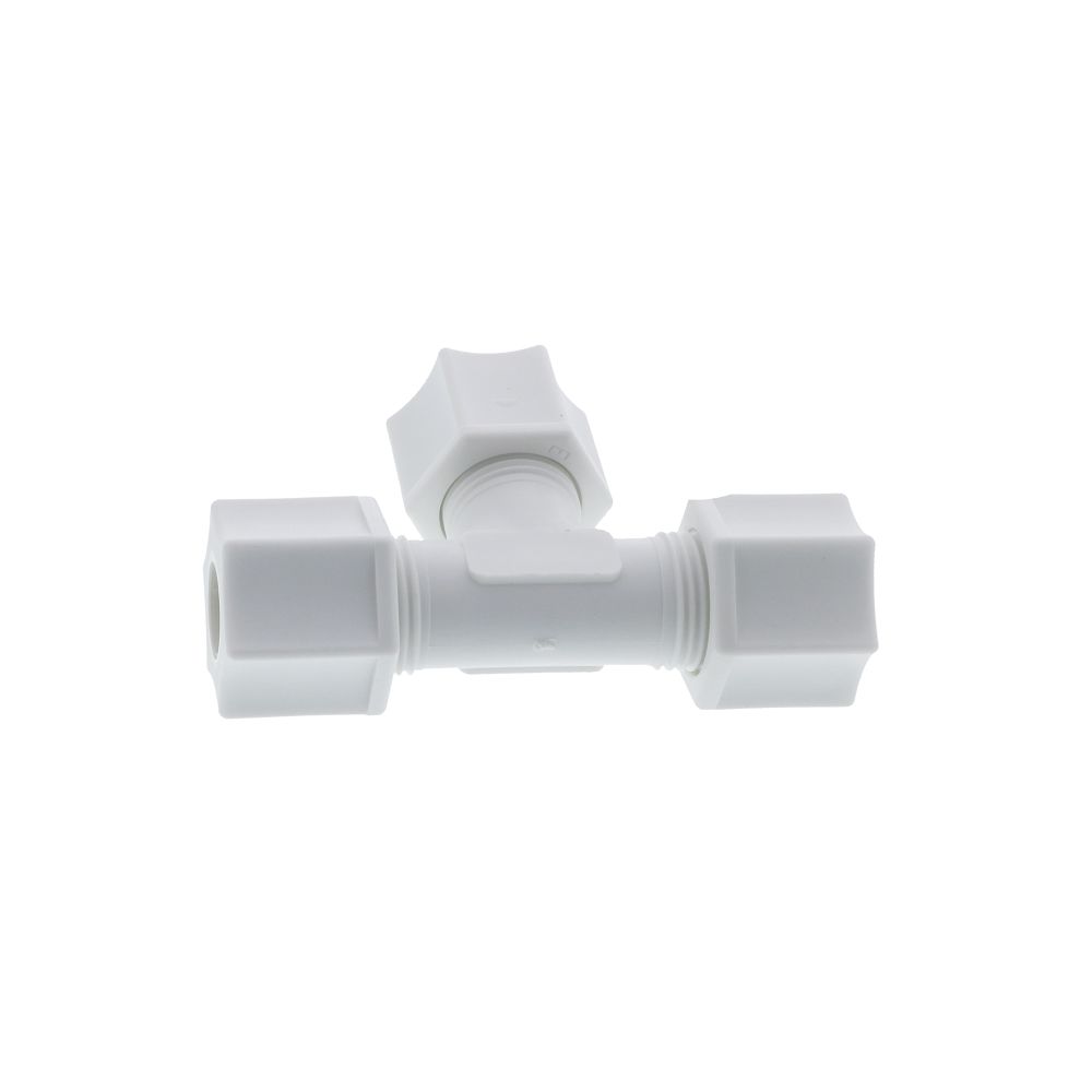 JACO 70-6-P-PG Polypropylene Union Tee 3/8 OD Tube x 3/8 OD Tube x 3/8 OD Tube