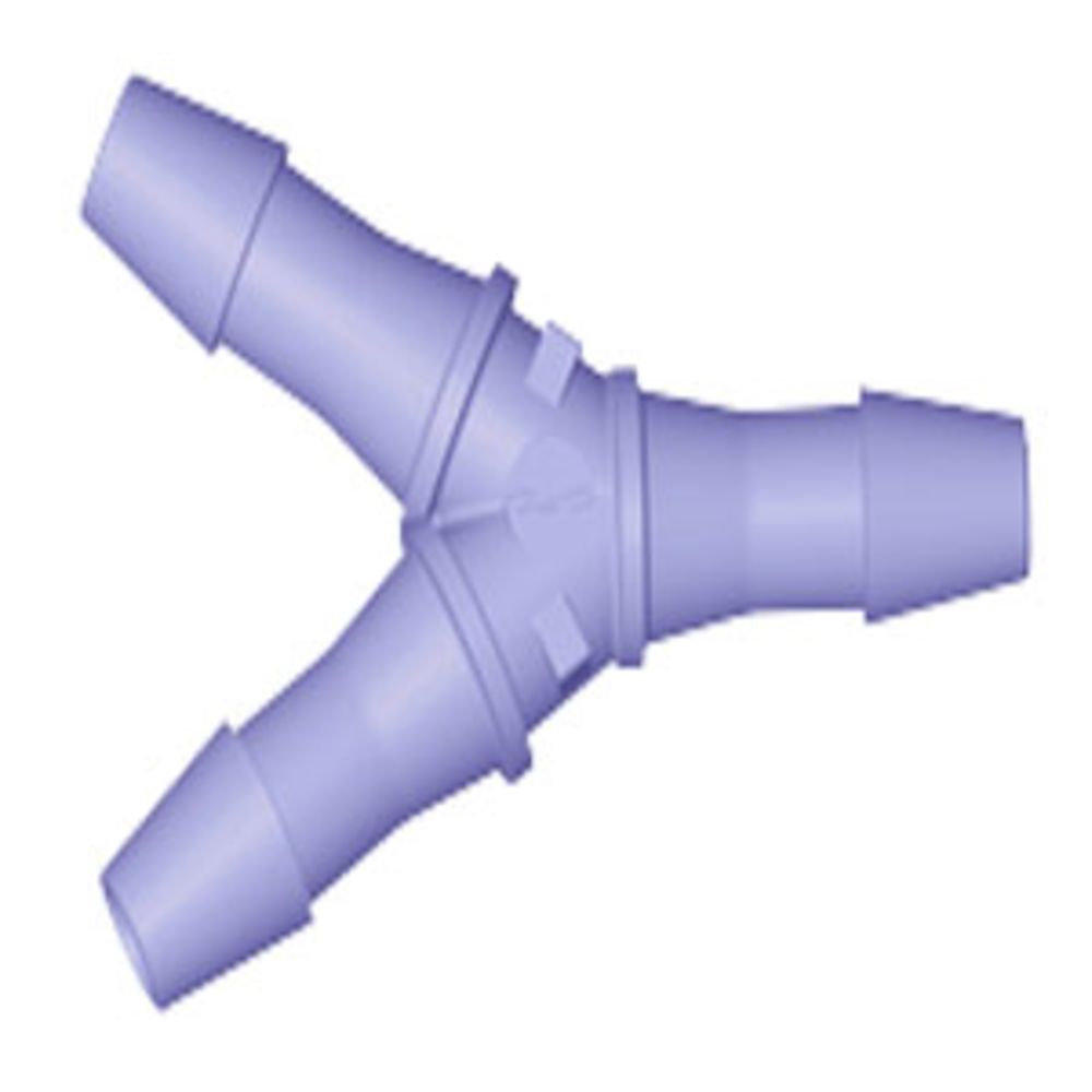 HY891 Y Fitting Purple Tint Polycarbonate 1/4 HB X 1/4 HB X 1/4 HB