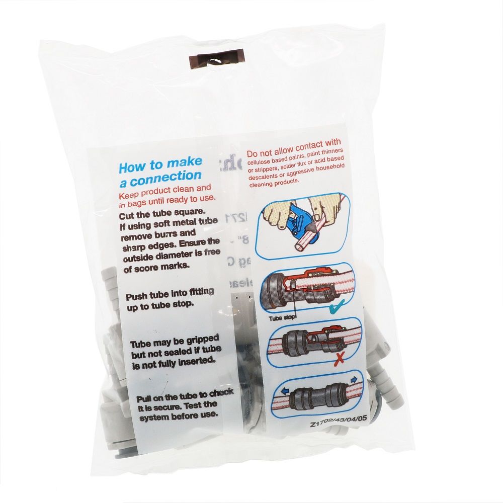 John Guest Superseal Barb - 3/8 Superseal x 1/4 ID Barb