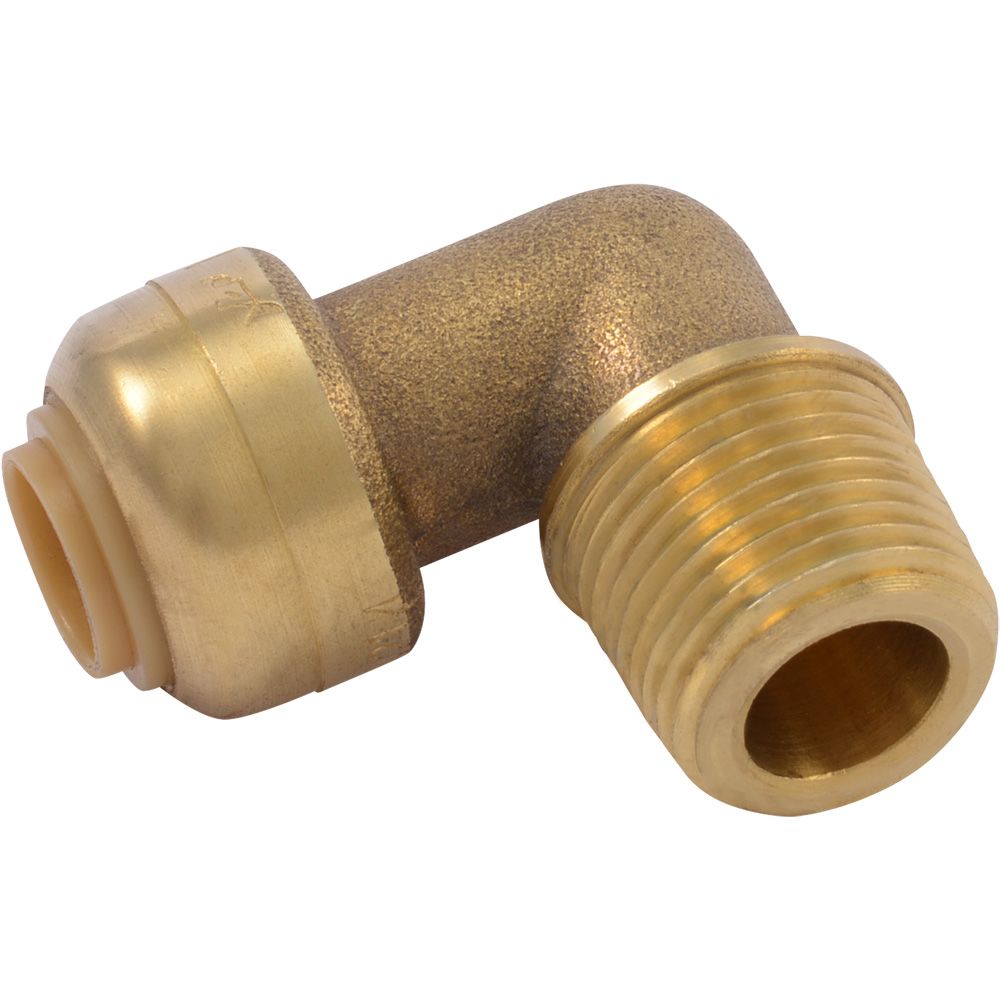 SharkBite® U276LF Lead-Free Brass Push-to-Connect Dishwasher Elbow - 1/4" x 3/8" MPT