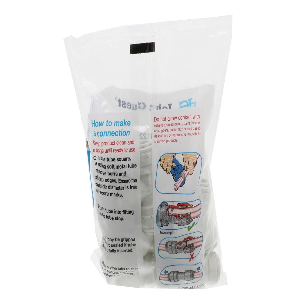 John Guest Fixed Tee Adapter Polypro - 3/8 x 3/8 x 3/8 MNPT Branch