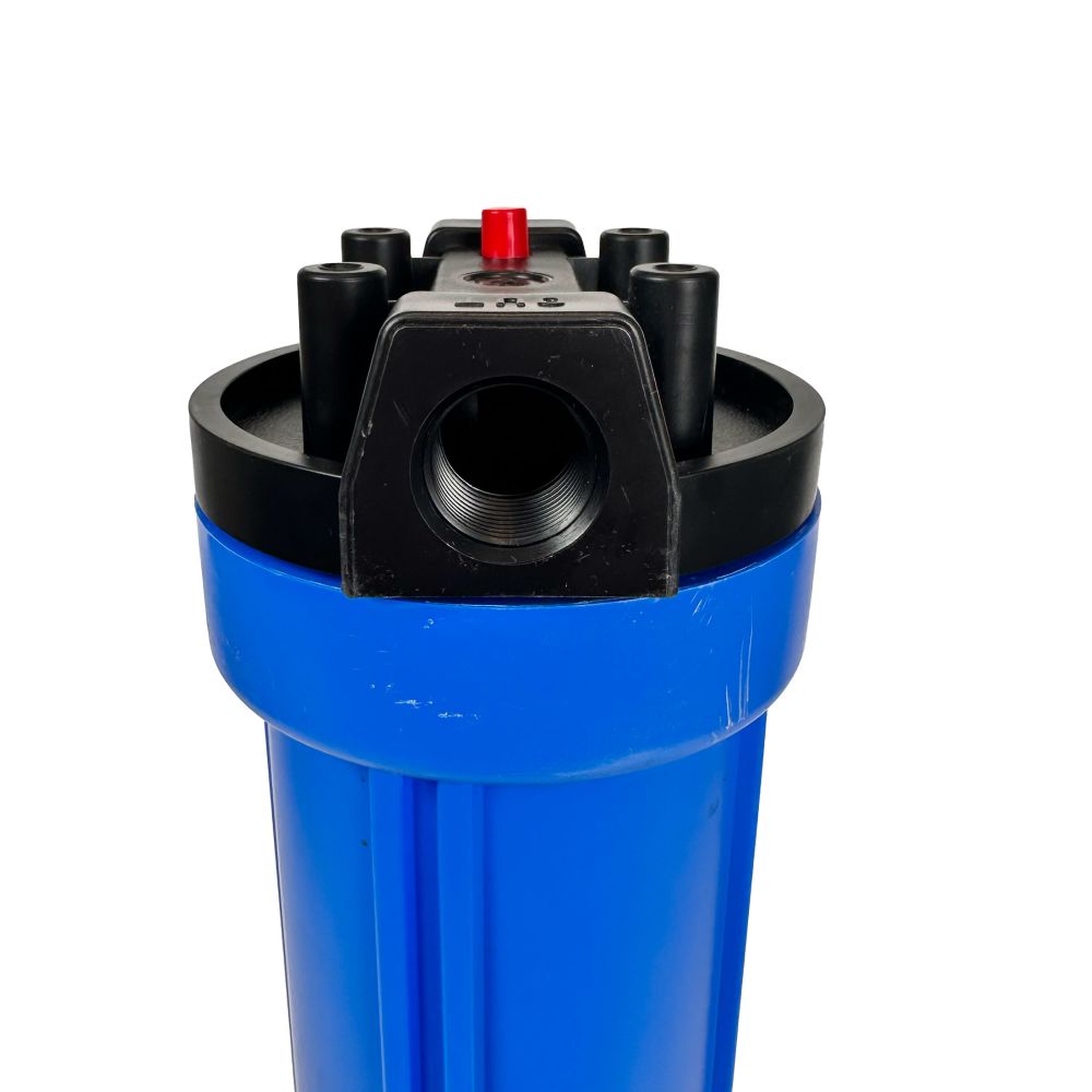 20" Neo-Pure Standard Water Filter Housing Black/Blue with Pressure Relief - 3/4" FPT Open Box