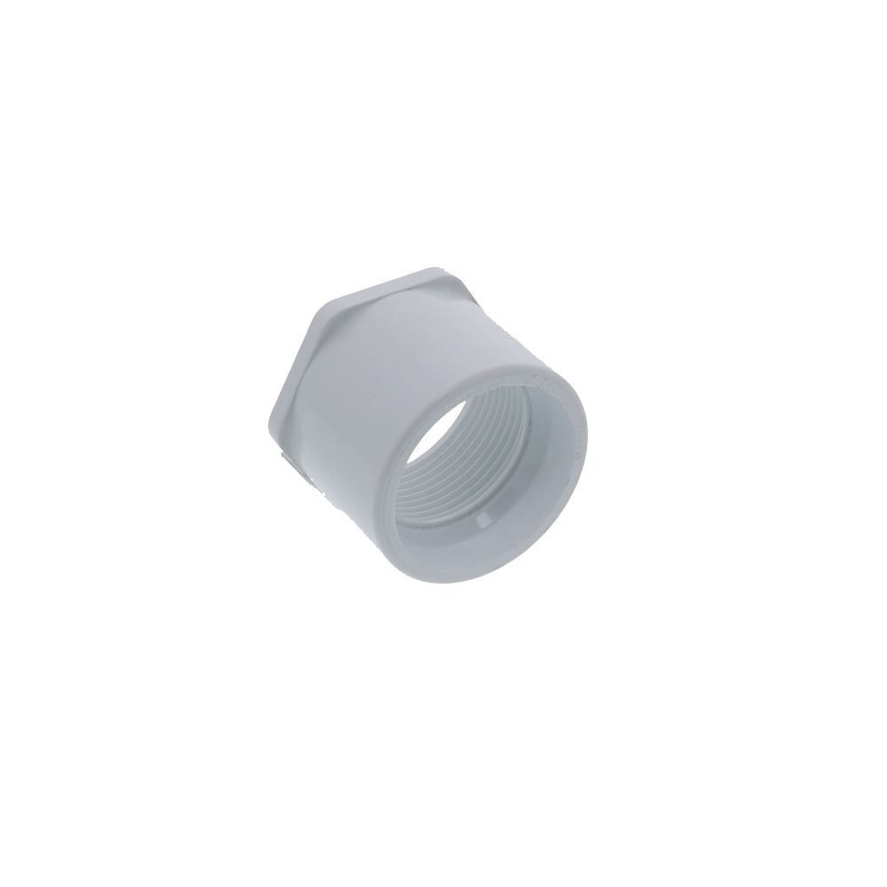 Schedule 40 PVC Bushing 1-1/2" SPIGOT x 1-1/4" FPT