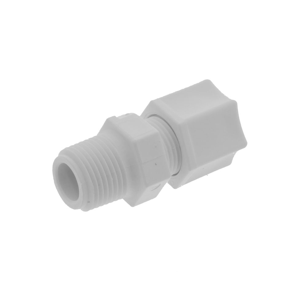 JACO 10-6-6-P-O Polypropylene Male Connector 3/8 OD Tube x 3/8 MPT