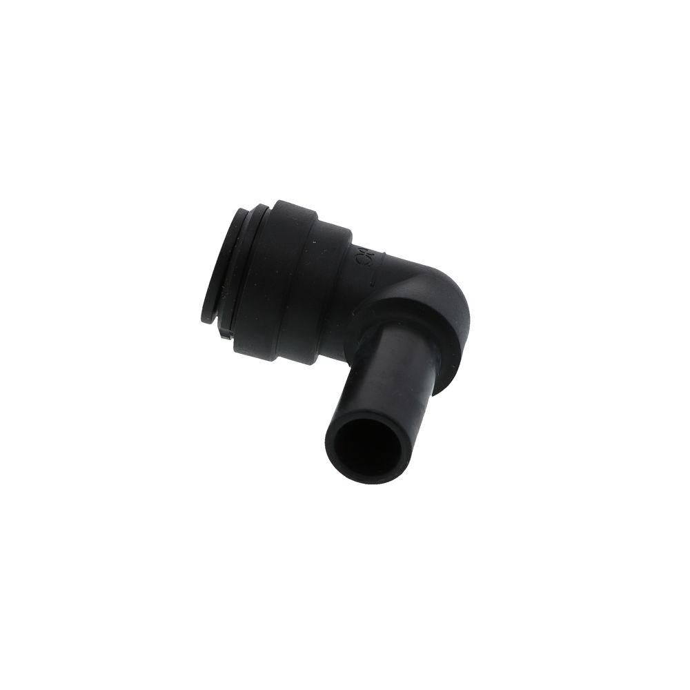 John Guest Stem Elbow Connector Black Polypropylene - 1/2 Stem x 1/2