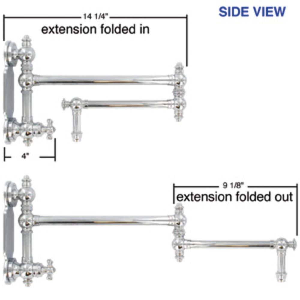 Waterstone Traditional 3150 Wall Mount Potfiller with Cross Handle