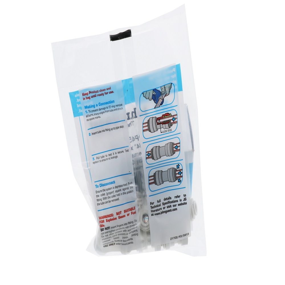 John Guest Female Adapter NPTF Polypro - 1/4 x 1/8 NPTF